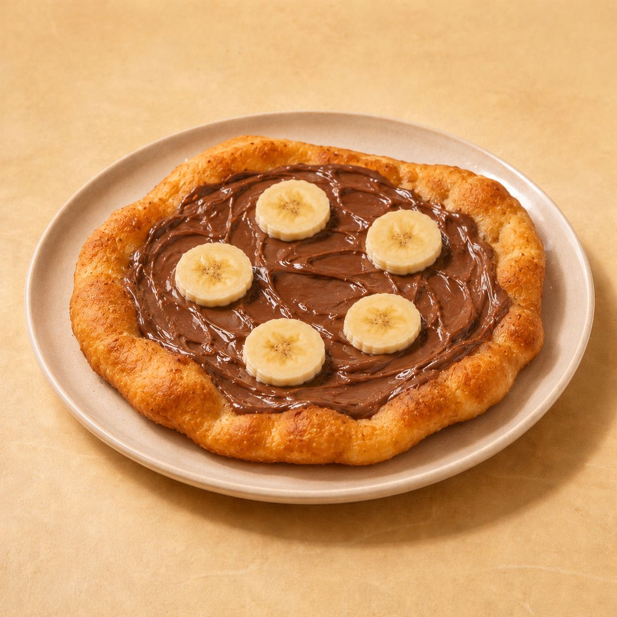 Süsse Lángos mit Nutella und Früchte
